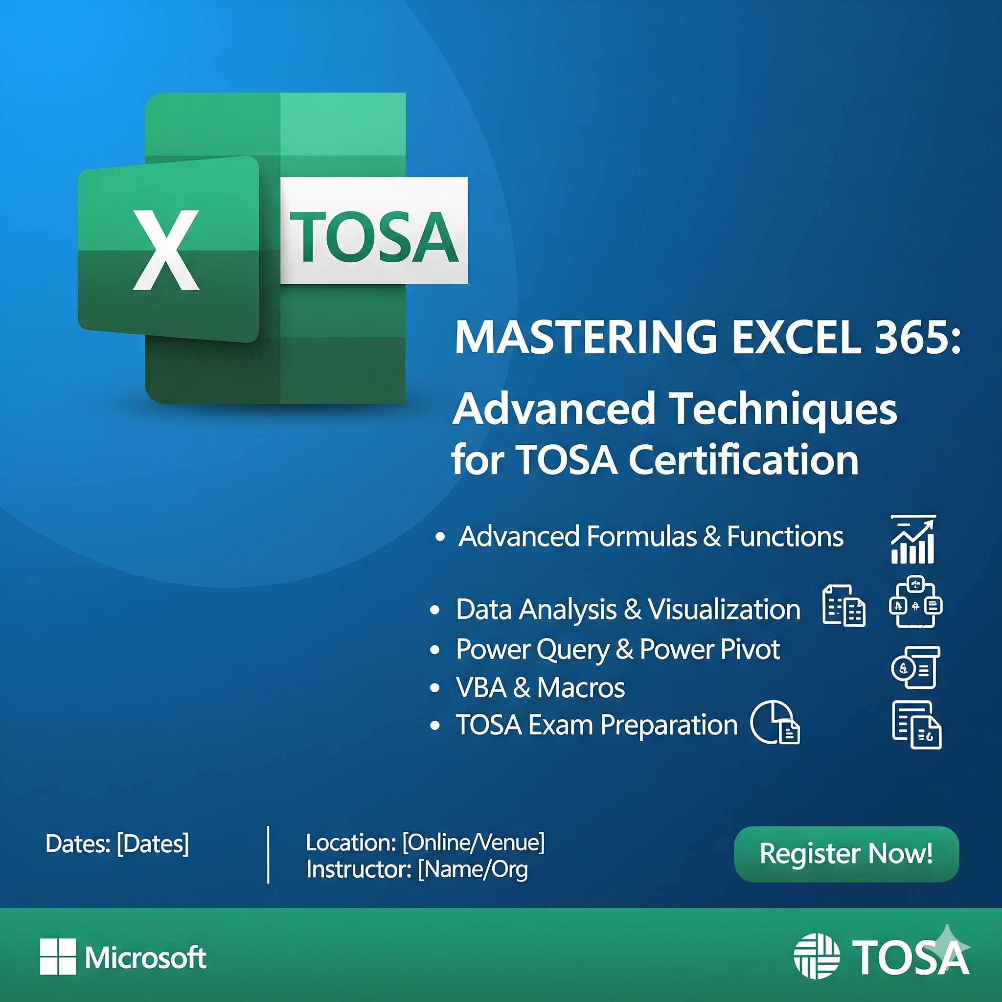 Learning Excel 365 – Advanced (TOSA)